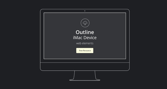 Apple Outline Device Vector PSD