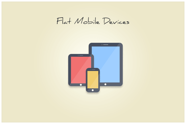Flat Mobile Devices PSD