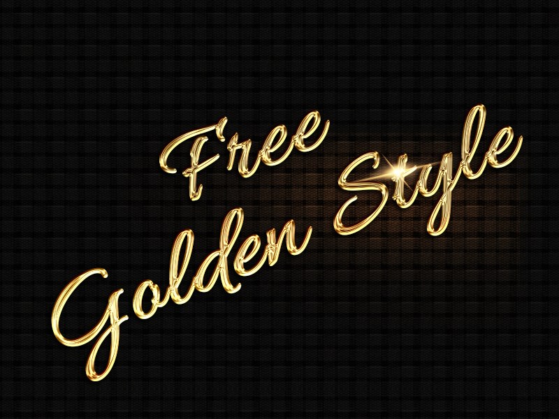 Golden Text Layer Style PSD