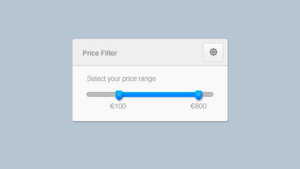 Clean Price Range Slider PSD