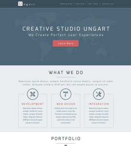 Ungart - Flat One Page Website PSD Template