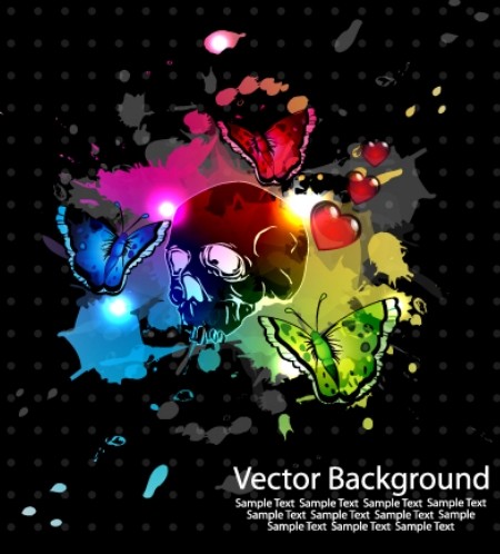 Cool Symphony Vector Background 01