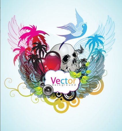 Music Art Grunge Background Vector 02