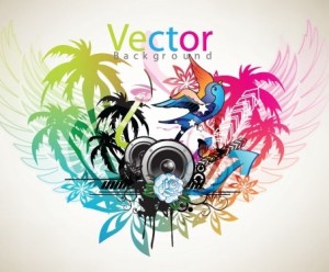 Music Art Grunge Background Vector 04