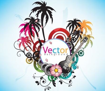 Music Art Grunge Background Vector 05