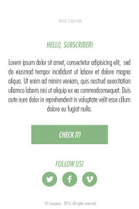 Simple Flat Email Template PSD