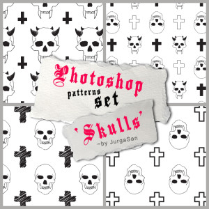 Skull Pattern Set Photoshop Pattern