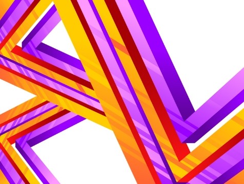 3D Colorful Geometric Lines Vector Background 02