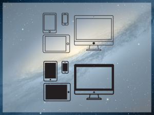 Set Of Simple Apple Product Icons Vector