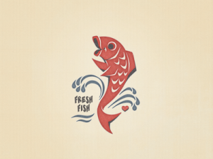 Vintage Fresh Fish Vector