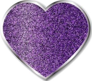 Purple Sand Heart with Silver Border Vector