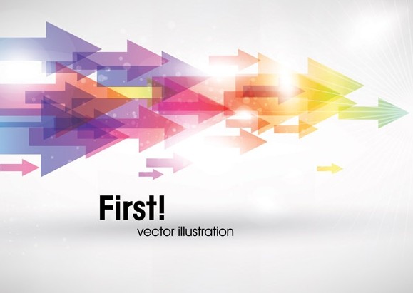 Shiny Abstract Arrows Background Vector