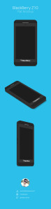 Flat BlackBerry Z10 MockUp PSD