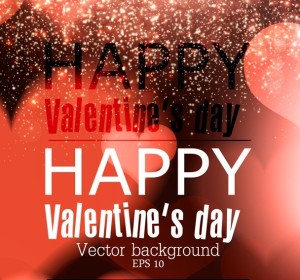 Romantic Starry Valentine's Day Background Vector