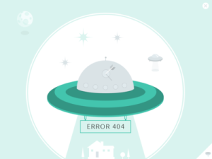 UFO Error 404 Page Template PSD