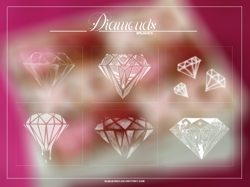 Set Of Diamond Photoshop Brushes