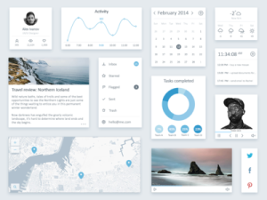 Simple White UI Kit PSD