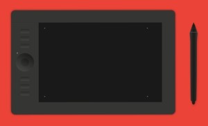 Wacom Intuos5 & Pen Vector Mockup