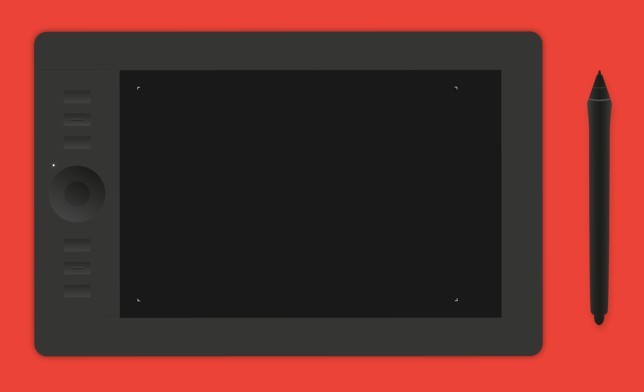 Wacom Intuos5 & Pen Vector Mockup