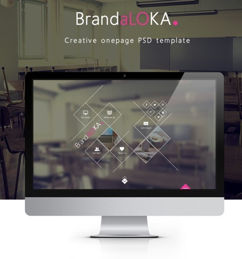 BrandaLoka Creative Onepage PSD Template