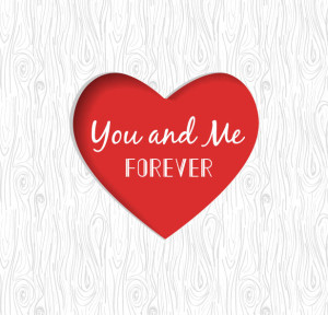 You and Me Forever Vector Heart