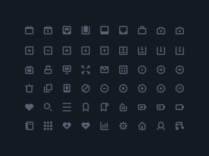 54 Thick Line Icons Vector