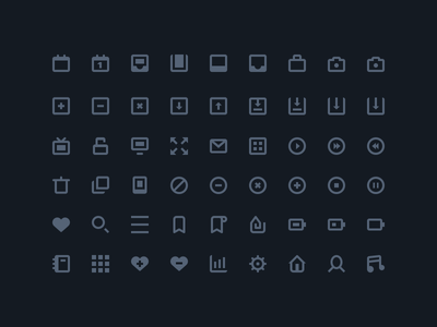 54 Thick Line Icons Vector