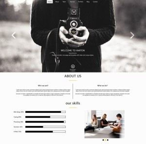 AVATON - One Page PSD Template