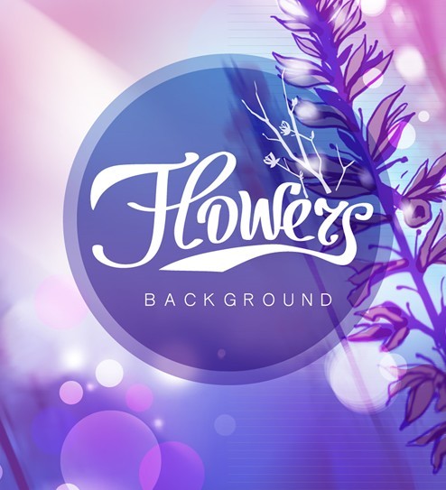 Fantastic Shiny Flower Background Vector 01
