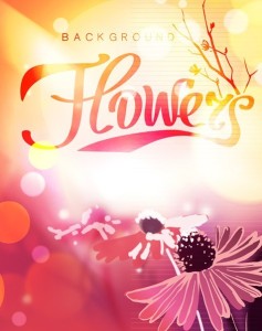 Fantastic Shiny Flower Background Vector 02