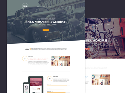 MINI OnePage Creative Template PSD