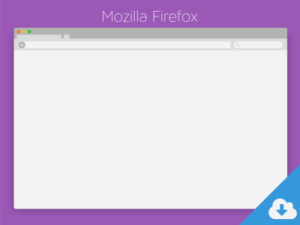 Mozilla Firefox Flat Mockup PSD
