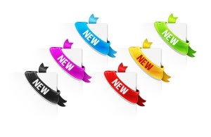 Colored Corner Ribbons PSD