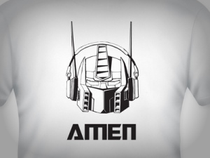 Optimus Prime T-Shirt Template Vector