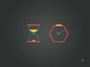 2 Time Icons Vector