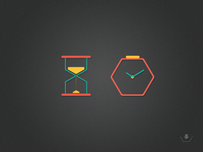2 Time Icons Vector