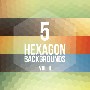 5 Colorful Hexagon Backgrounds