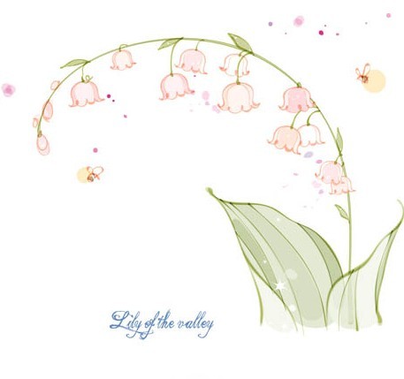 Hand Drawn Lily of The Valley Vector Illustration