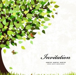 Spring Big Green Tree Vector Illustration