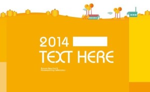 2014 Autumn Yellow Vector Background
