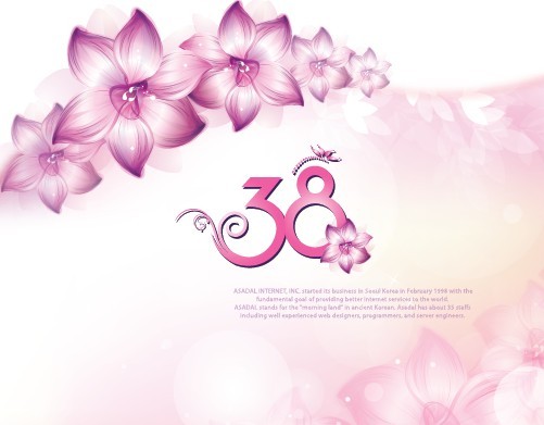Pink Flower International Women's Day Background Vector 01