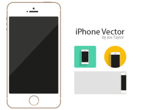 iPhone 5S Template & Icons Vector PSD