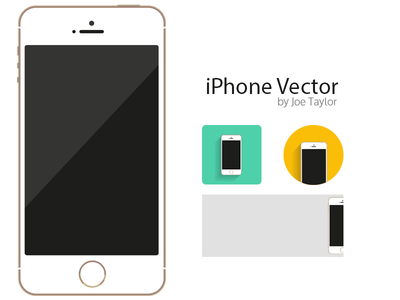 iPhone 5S Template & Icons Vector PSD