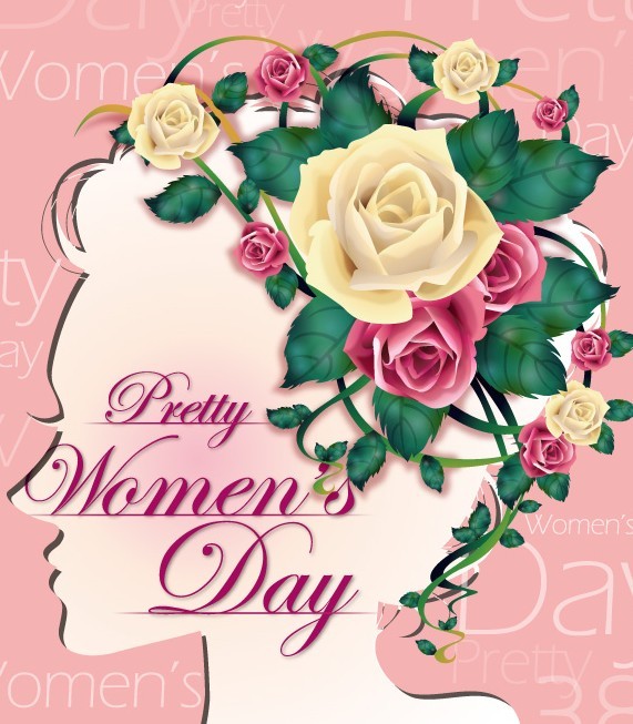 Pretty Women's Day Vector Background