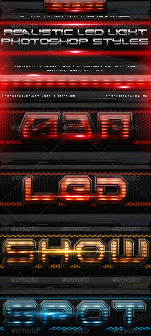 Led Light Photoshop Layer Styles