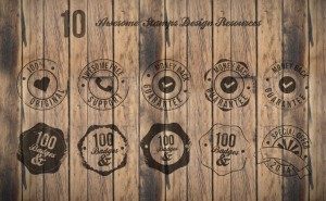 10 Awesome Stamp Badges PSD