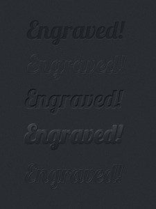 Engraved Text Effects and Styles