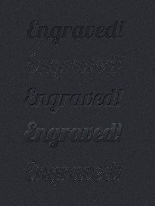 Engraved Text Effects and Styles