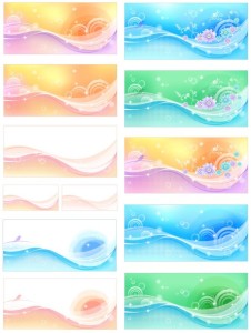 10 Simple Clean Flower Backgrounds Vector