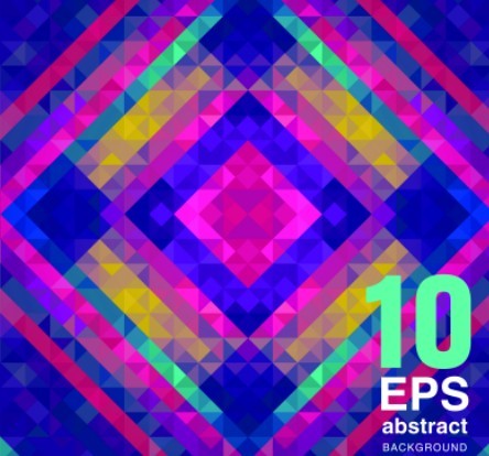 Colorful Abstract Triangles Background Vector 02